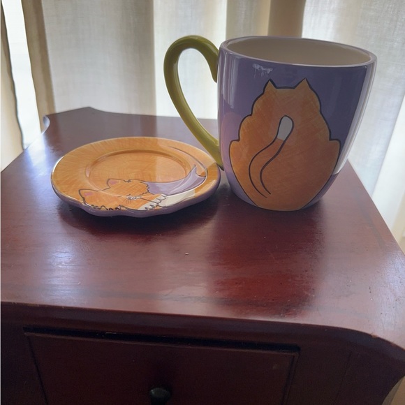 Clay Art Cat Design Mug and Saucer Set - Picture 10 of 16